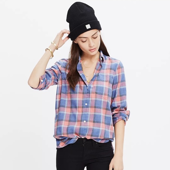 Madewell Rivet & Thread Button Down Shirt in Harvey Plaid